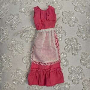 Vintage 1970’s Barbie Best Buy #9556 Sweet 16 Peasant Dress with Lace Trim Apron